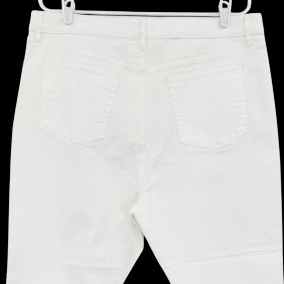 Loft Womens White Stretch High Rise The Skinny Ankle Denim Jeans Size 34/18 NWOT - Picture 4 of 11
